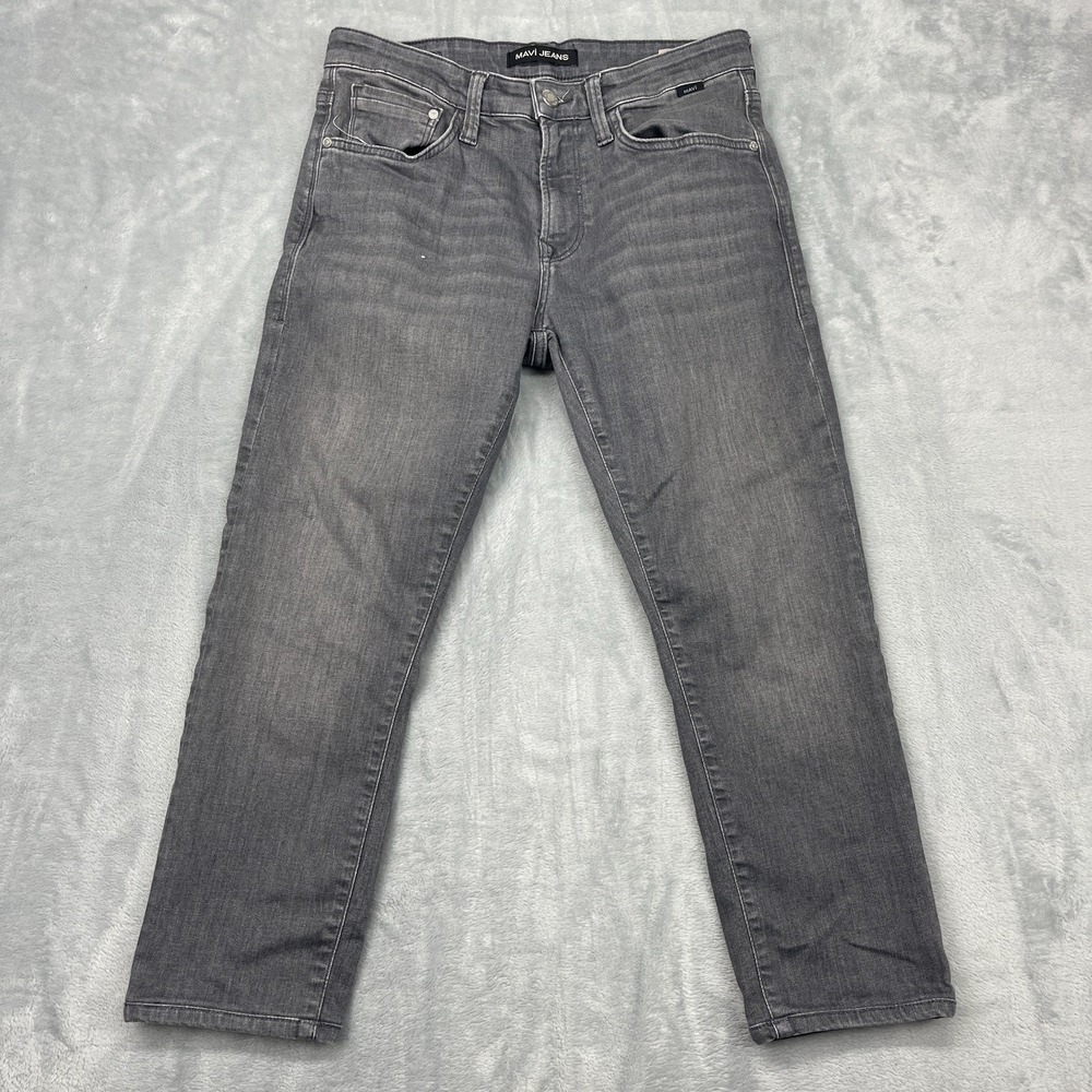 Mavi Jake Jeans Mens 31/34 (31x24) Gray Denim Slim Fit Streetwear Skinny Leg